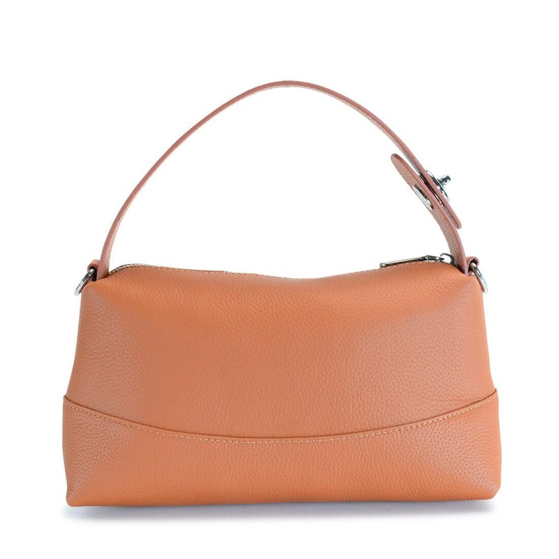 [バルコス] 牛革 ハンドバッグ トートバッグ ショルダーバッグ シュリンクレザー 2way トープ