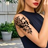 Nirbffo Dark Tattoo Stickers Skeleton Skull Gothic Sticker Transferable Tattoo