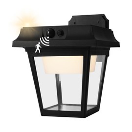 FUDESY Solar Wall Lantern Outdoor, 3 Lighting Modes Dusk to Dawn Motion Sensor LED Sconce Lights, Wireless Exterior Solar Porch Light Fixture Waterproof Security Lamp for Patio Garage Yard, 3000K