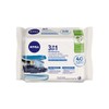 NIVEA 3-in-1 Biodegradable Face Cleansing & Make-up Removing Wipes for