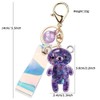 KUPOOL Acrylic Starry Bear Keychain Cute Trendy Bear Key Ring/Pendant