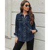luvamia Jean Jackets For Women Fashion Denim Button Up Shirt