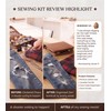 170-Piece Sewing Kit for Home Repairs – Portable Brown Storage