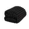 OHS Faux Fur Black Throw Blanket for Bed, Thick Soft