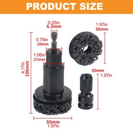 Wheel Hub Resurfacing and Stud Cleaning Kit - Quick Rust Removal for Lug Studs and Rotors, Fits 1/2" Wrenches or Electric Drill, Auto Maintenance for Cars and Trucks