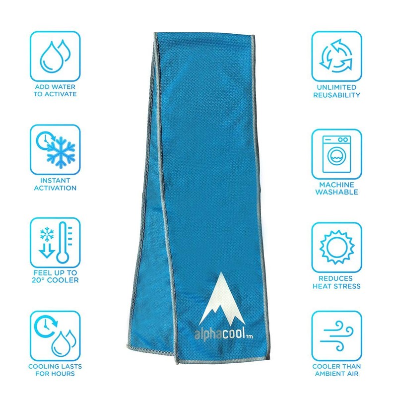 AlphaCool Instant Cooling Bandana Cool Blue