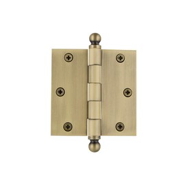 Nostalgic Warehouse Ball-Tip Residential Door Hinge with Square Corners
