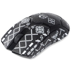 IMMOENUC Mouse Grip Tape Applicable Viper V2 Pro Wireless Mouse Anti Slip Tape PVC Material Color Seal Sweat Absorption and Anti-Slip Skin (Black Color)