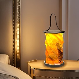 Consdemy Cordless Night Light Unique Finds Rechargeable Table Lamp,Battery Operated Mini Lamp for Mood Lighting,Rice Paper Lamp Lantern,Small Touch Lamp,Vintage Small Night Light Lamp,Indian