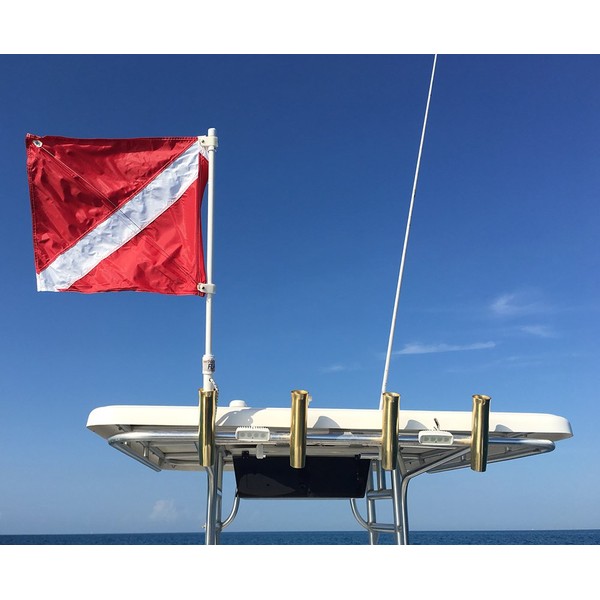 SPEARFISHING WORLD Dive Flag with Pole for Boat T -