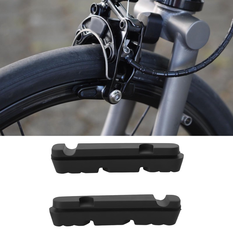EMSea 4 St¨¹ck Fahrradbremsbelag-Eins?TZE aus Gummi Kompatibel mit Brompton Schwarz