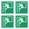 Emergency Exit with Escape Ladder, Rescue Sign: E016 - DIN