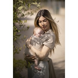 Amarsupiel Elastic, ergonomic, safe and user-friendly baby carrier for newborns, baby sling, Spanish production, Oekotex, beige
