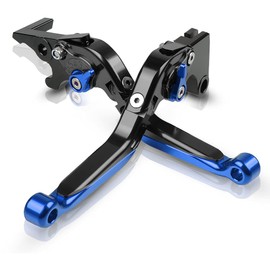 QJY-Motor Part-Store MT07 Adjustable Brake Clutch Lever CNC Aluminium for MT07 MT-07 2014-2020 MT07 TRACER 2016-2020 MT07 TRACER GT 2019-2020 (Blue/Black)