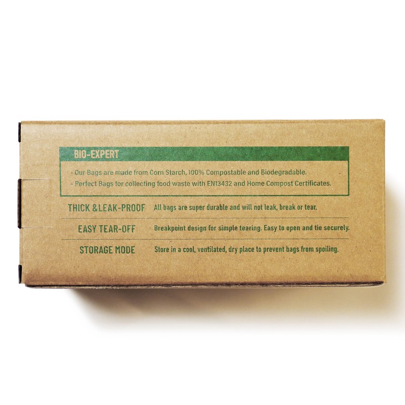 BIO-EXPERT 6L Bin Liner 150Bags 100% Compostable Biodegradable Bin Bag
