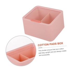 VILLFUL Vanity Organizer for Makeup Tools Dual-layer Cotton Pads Holder Dust Cover for Keeping Your Clean and Accessible Your Vanity Table