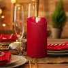 Eywamage - Juego de 3 velas LED sin llama rojas