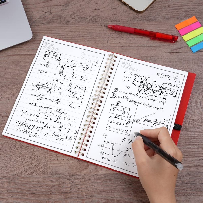 Vicloon Smart Reusable Notebook A5, Wirebound Notebook with 2 Frixion