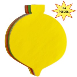 124 Pcs Ornament Assorted Creative Paper Cut-Outs 5.5in for Christmas Winter Celebrations Décor and Kids Classroom Craft Projects Bulletin Boards Holiday Party Decor Made in The USA