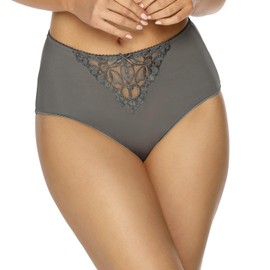 VIANIA! Helga 184260 Waist Briefs High Cut Super Microfibre Colour Cream I Blue I Red I Grey I Black, Volcano, 10 - 12