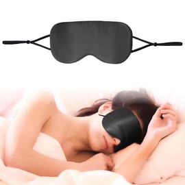 Milasonus Double-Sided Mulberry Silk Eye Mask, Featuring an Adjustable Ear-Hook Design That Won't Disturb Your Hairstyle. Cool, Breathable and Non-stifling, Ideal for Side Sleeping.