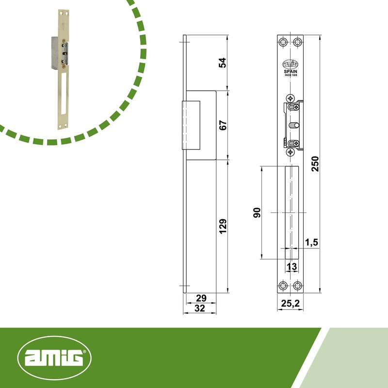 Amig - Electric Mortise Door Opener for Doors | Model