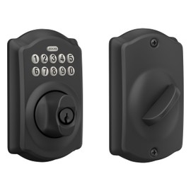 SCHLAGE BE365 CAM 622 Keypad Electronic Deadbolt, Matte Black