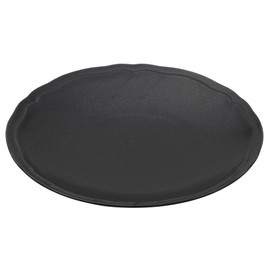 TOKI1919 37F371-06 Lightweight Tableware, Poire Poire, Black Cafe, Hamburger Plate, Steak Plate, Round Plate, Diameter Approx. 9.4 x 1.2 inches (24 x 3 cm), French Dish, Hotel, Restaurant