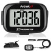 AVTREK Clip-on Pedometer with Time Display, LED Backlight, Ideal for