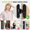 Qkenvo Flip Door Latch Gate Latches 90/180 Degree Barn Door