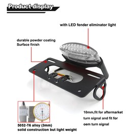 Xitomer Fender Eliminator Fit for CMX500 REBEL 2017 2018 2019 Tail Tidy Fit for 2019 CMX500 REBEL with Tail Lights, Compatible with OEM/Stock Turn Signal (Clear)