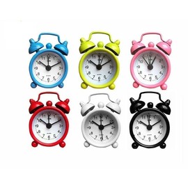 Mini Retro Travel Alarm Clock Creative Metal Digital Alarm Clock with Night Light For Bedroom Living Room Study Room Kitchen Etc Accessories (1 Pack)
