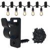 AFFAVON 80Pack Outdoor String Light Clips with Screws,Weatherproof Cable Hangers