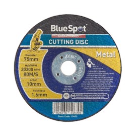 2 x Metal Air Cut Off Cutting Discs 75mm x 1.6mm x 10mm Thin 3" Slitting Disc
