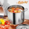 NutriChef 16-Quart Stainless Steel Stockpot - 18/8 Food Grade Heavy