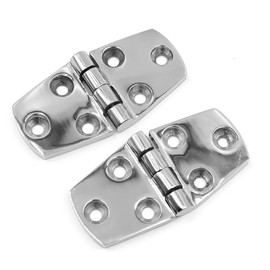 POFET 4pcs Durable 316 Marine Stainless Steel Casting Strap Hinge Door Hinge for Boat Yacht RV