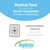 Replesta 50,000 IU Vitamin D3 Cholecalciferol, for Vitamin D Deficiency,