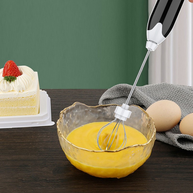Electric Egg Beater Portable Multi Gears Milk Frother Rechargeable Kitchen