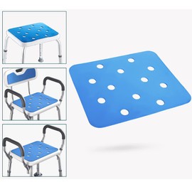 Shower Chair Pad Cover Bath Seat, Padded Shower Bench Seat Mat 15 x 12 inches, Waterproof Transfer Bench Cushion,Stickable Soft Foam Fit Bath Stool, Bathroom Bathtub Mat