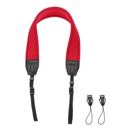 PATIKIL Camera Strap, Neoprene Adjustable Camera Neck Strap Digital Camera Shoulder Belt with Buckle for Nikon Video Camcorder Monocular Photographers, Red