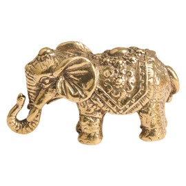 CORHAD Pure Copper Elephant Statue Feng Shui Lucky Elephant Statue Elephant Wealth Sculpture Brass Elephant Figurine Statue Metal Trim Desk Brass Elephant Adornment Mini Toy