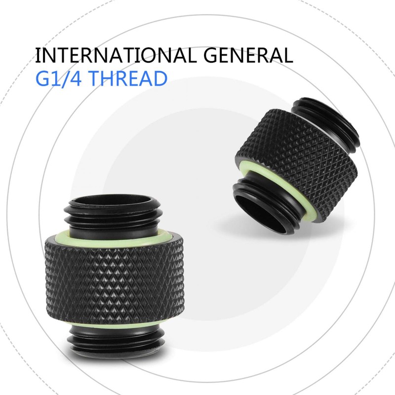 G1/4 Thread Fitting Adapter, Tonysa 2 Pieces Computer Water Cooling
