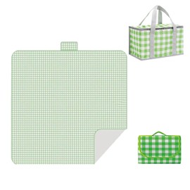 YGFEJSDNSW Extra Large Picnic Outdoor Blanket, Insulated Picnic Bag Cooler Reusable, 80''x80'' Waterproof Foldable Blankets Picnic, Insulated Bag Collapsible(13.8x7.9x7.9 in)
