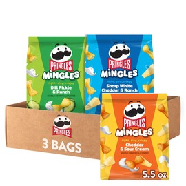 Pringles Mingles Puffed Snacks, Variety Pack, Cheese Puffs, Salty Snacks (3 Bags)