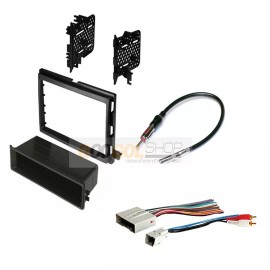 American International Single/Double DIN Dash Kit + Amp Harness + Antenna for Select Ford/Mercury