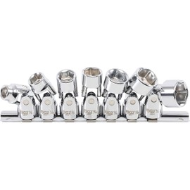 BGS 9501 | Universal Joint Socket Set, Hexagon | 10 mm (3/8") Drive | 3/8" - 3/4" | Inch Sizes | 7 pcs.