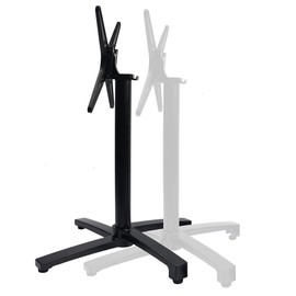 YUANSHI Restaurant X-Table Base (28") with Flip Top Mechanism - Aluminum, Folding Multi-Purpose, Nesting Storage, Dining Height (Black)