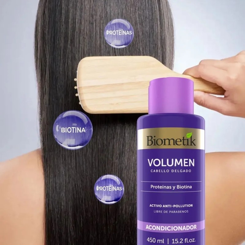 Biometik Acondicionador Volumen Con Proteínas Y Biotina