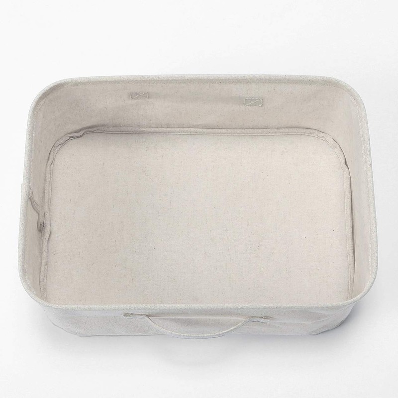 MUJI 38369752 Polyester Cotton Linen Blend, Softbox, Rectangle, Small, Approx.