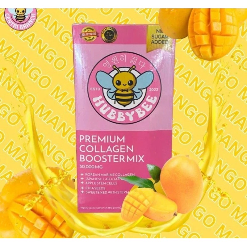 HUBBYBEE Premium COLLAGEN POWDER DRINK MANGO (10 sachet/BOX)